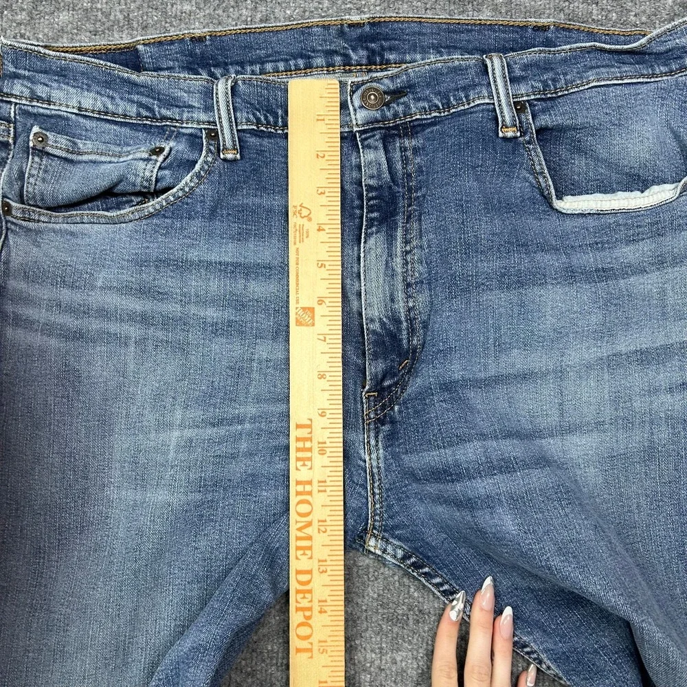 Levi's 505 Jeans Men's Blue Denim Stretch High Rise Classic Straight Fit - 40X32